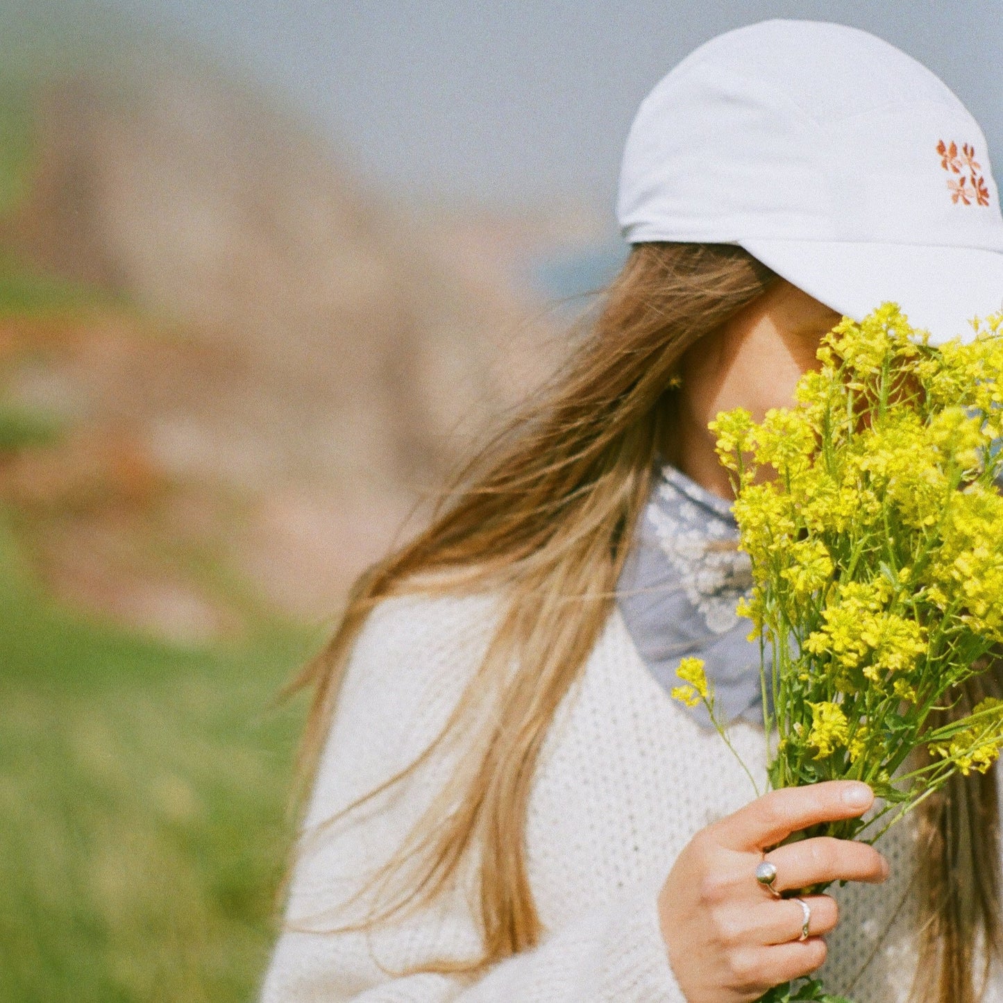 Casquette fleurie Ciele x Le Portique - Blanc