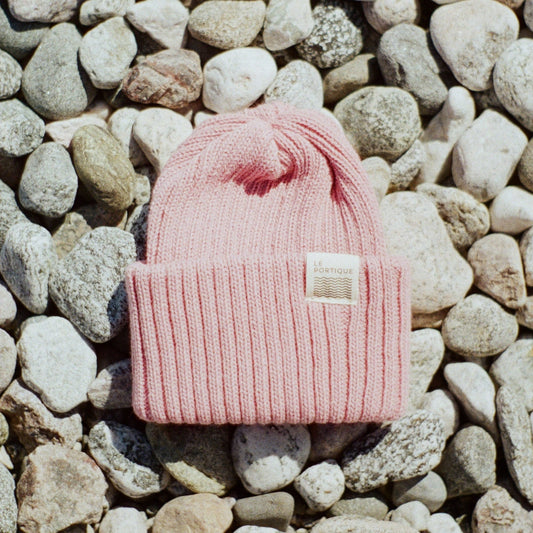 Tuque maritime enfant - vieux rose