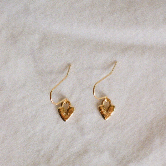Boucles crochets AMORE or vermeil