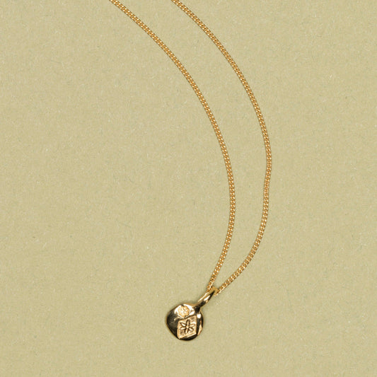 Pendentif Pétale or vermeil